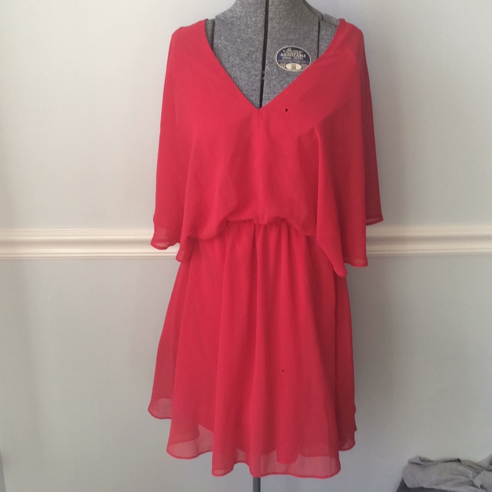 Flowy red dress